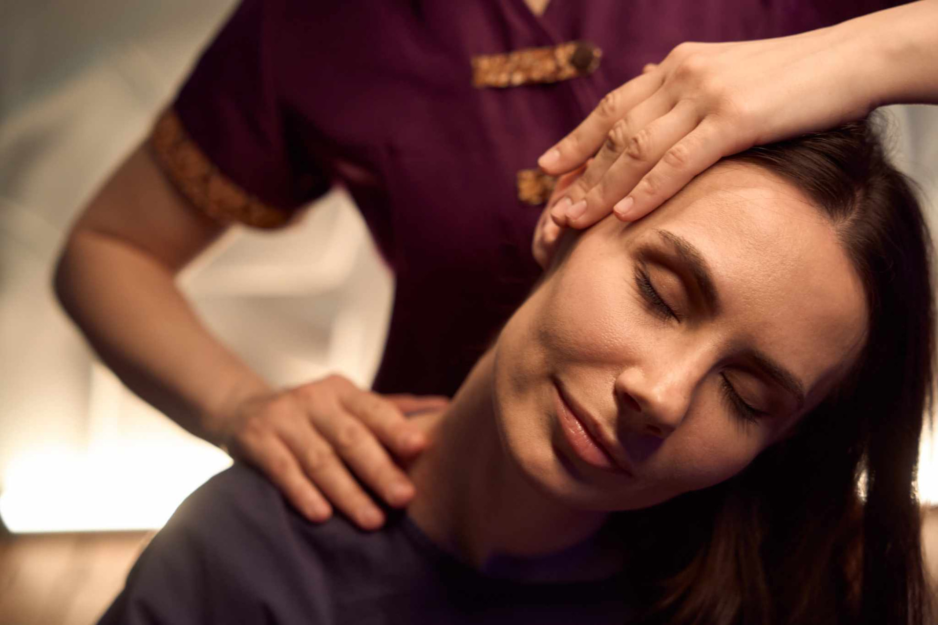 Head massage at Nuad Thai Massage Athens