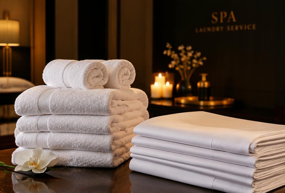 Freshly pressed towels and linens for the complimentary laundry service
